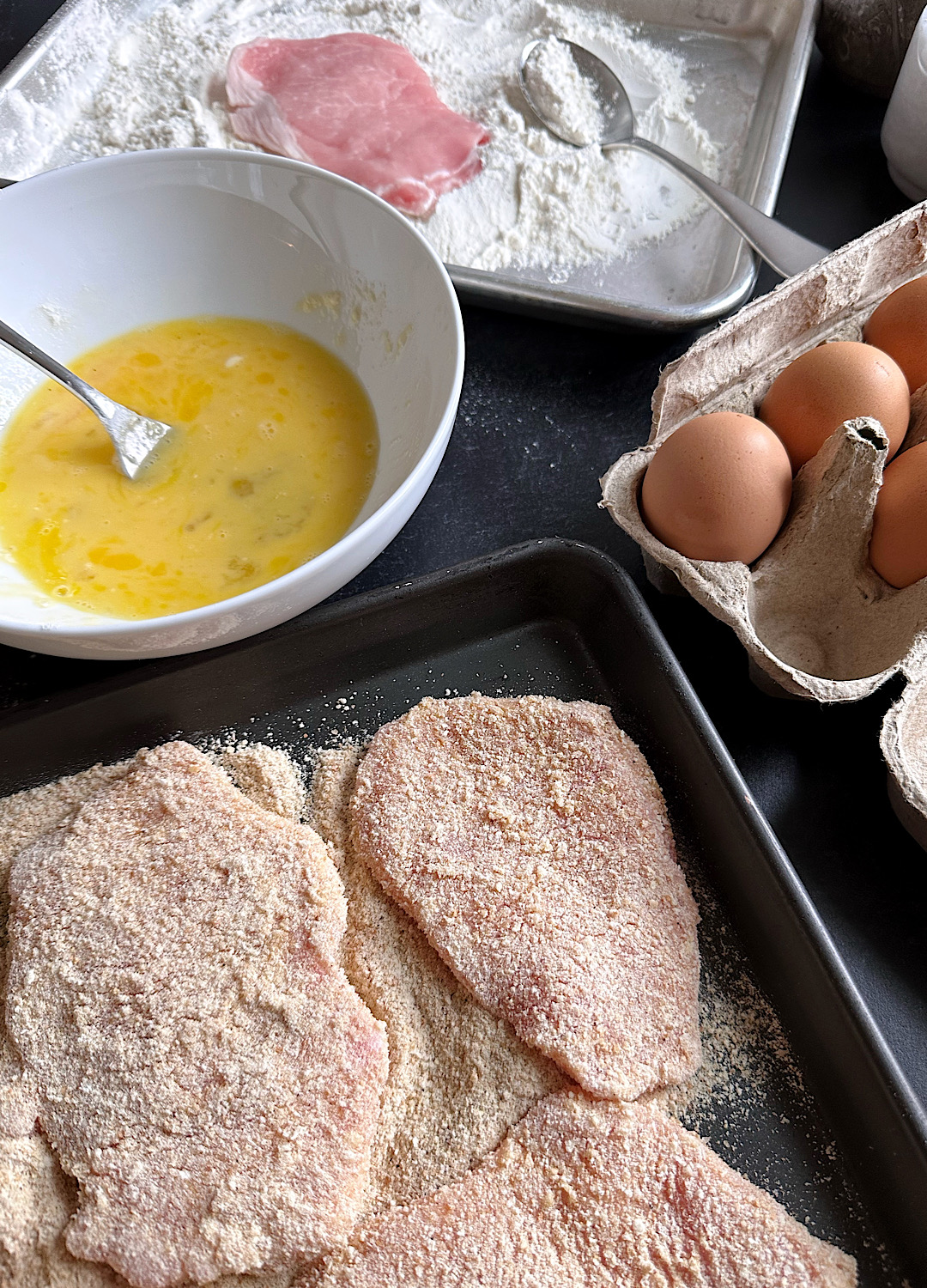 Pork Schnitzel Sandwich with Easy Mustard Sauce